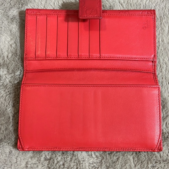 Gucci monogram wallet vintage 100% authentic serial # in pics Red Price Is Firm - Picture 5 of 15
